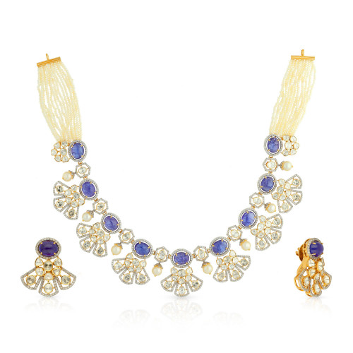 Era Uncut Diamond Necklace Set NSEVZGEN232NK2