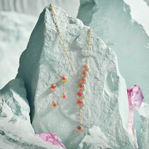 Precia Gemstone Necklace Set NSUSPJVYGEN001NK4