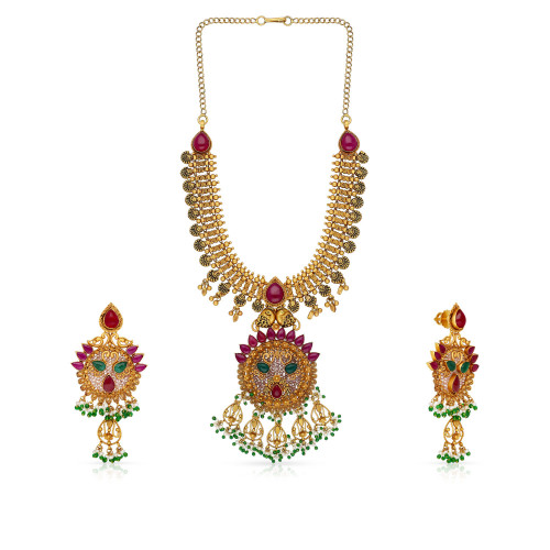 Divine Gold Necklace Set NSUSNKANC44328