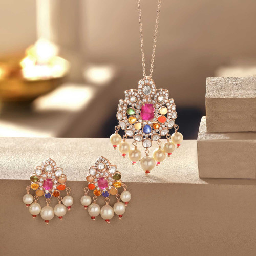Era Uncut Diamond Pendant Set PSEVZNVR015PN5