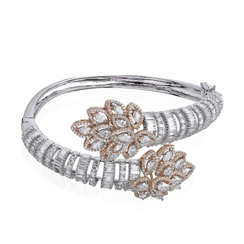 British Raj Mine Diamond Gold Bangle BR406