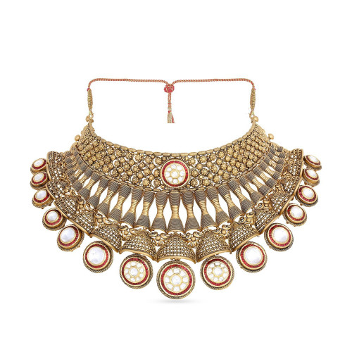 Gujarati Bride Ethnix Gold Necklace NEGEANKDCKA286