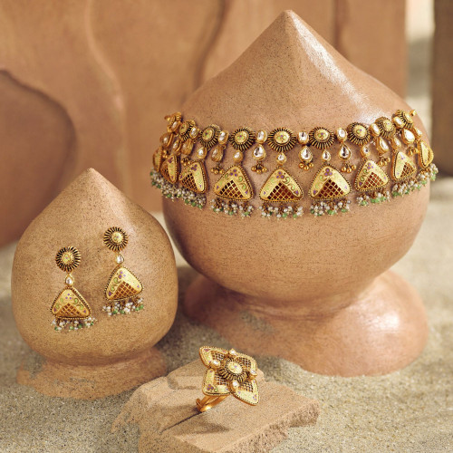Ethnix Gold Necklace Set NSEXNK062