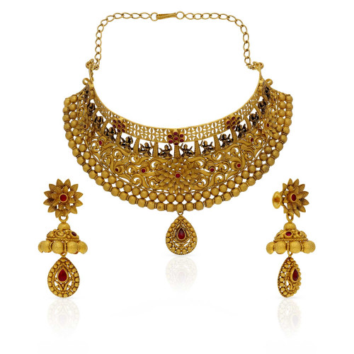 Divine Gold Necklace Set NSUSNKNTA10045