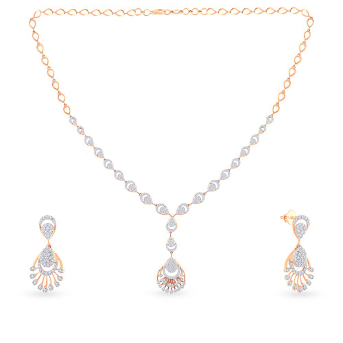 Mine Diamond Gold Necklace Set NSNL3145