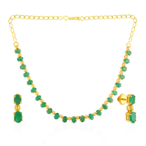 Precia Gemstone Necklace Set NSPGNFLG472NK2