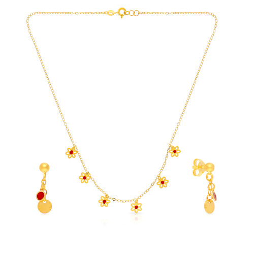 Starlet Gold Necklace Set NSUSNK0150975