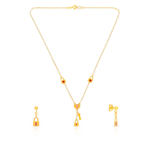 Starlet Gold Necklace Set NSUSSLNK015