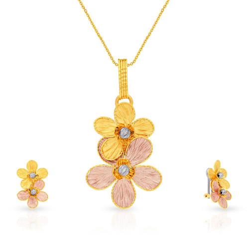 Malabar Gold Pendant Set PSCLAKT22PN02