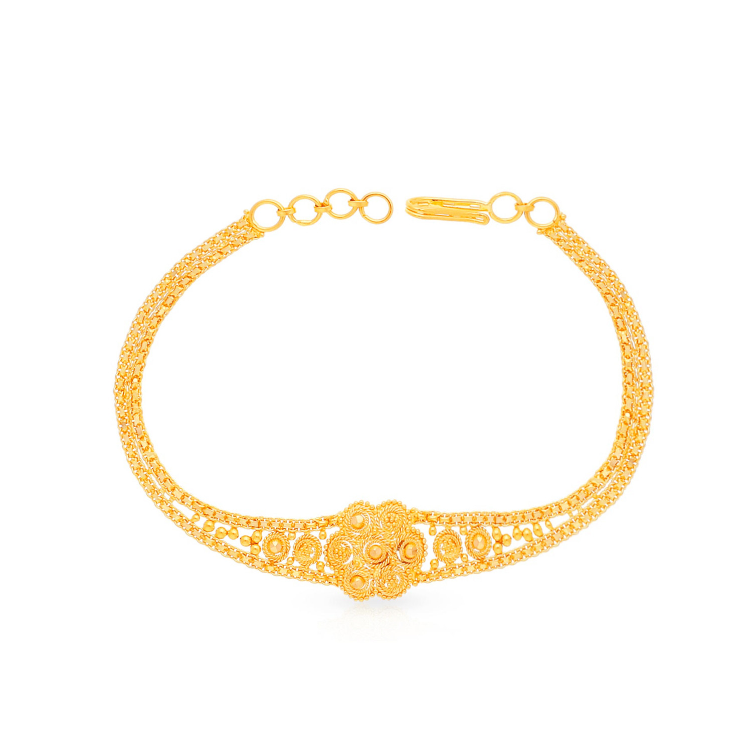 1 Gram Gold Forming Lion with Diamond Hand-Finished Design Bracelet Ka –  Soni Fashion®
