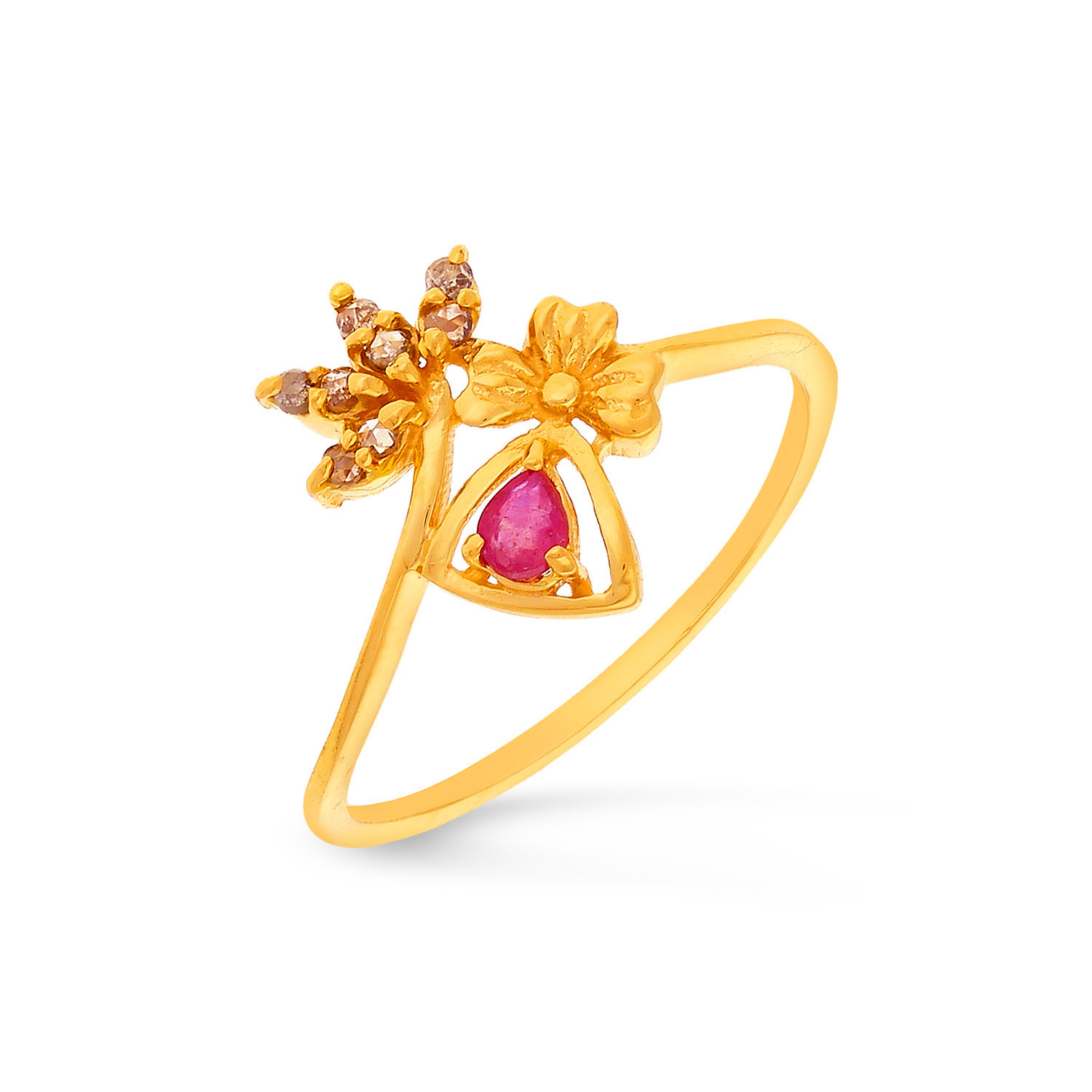 Uncut diamond top ring tanishq