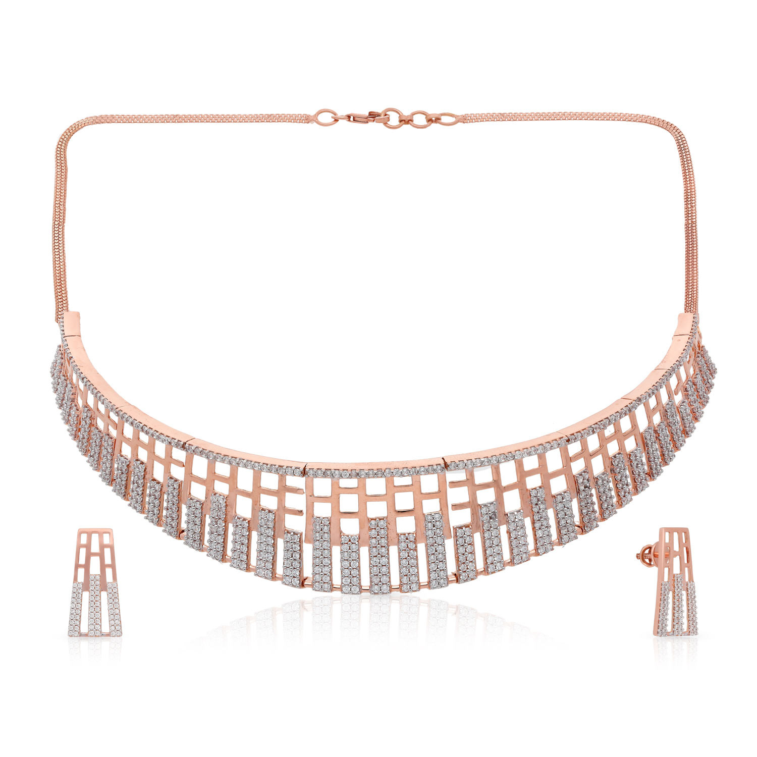 Rose gold necklace malabar gold sales