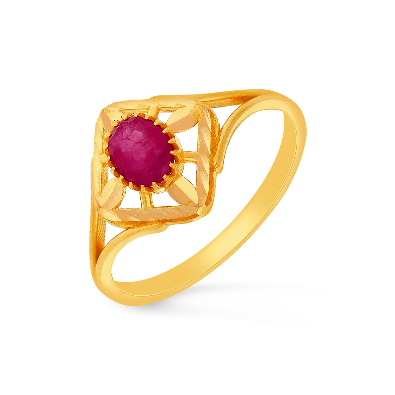 Malabar Gold & Diamonds 22K Yellow Gold Sapphire Precia Gemstone Fashion  Ring, 10.5 US - RN419668: Buy Online at Best Price in UAE - Amazon.ae