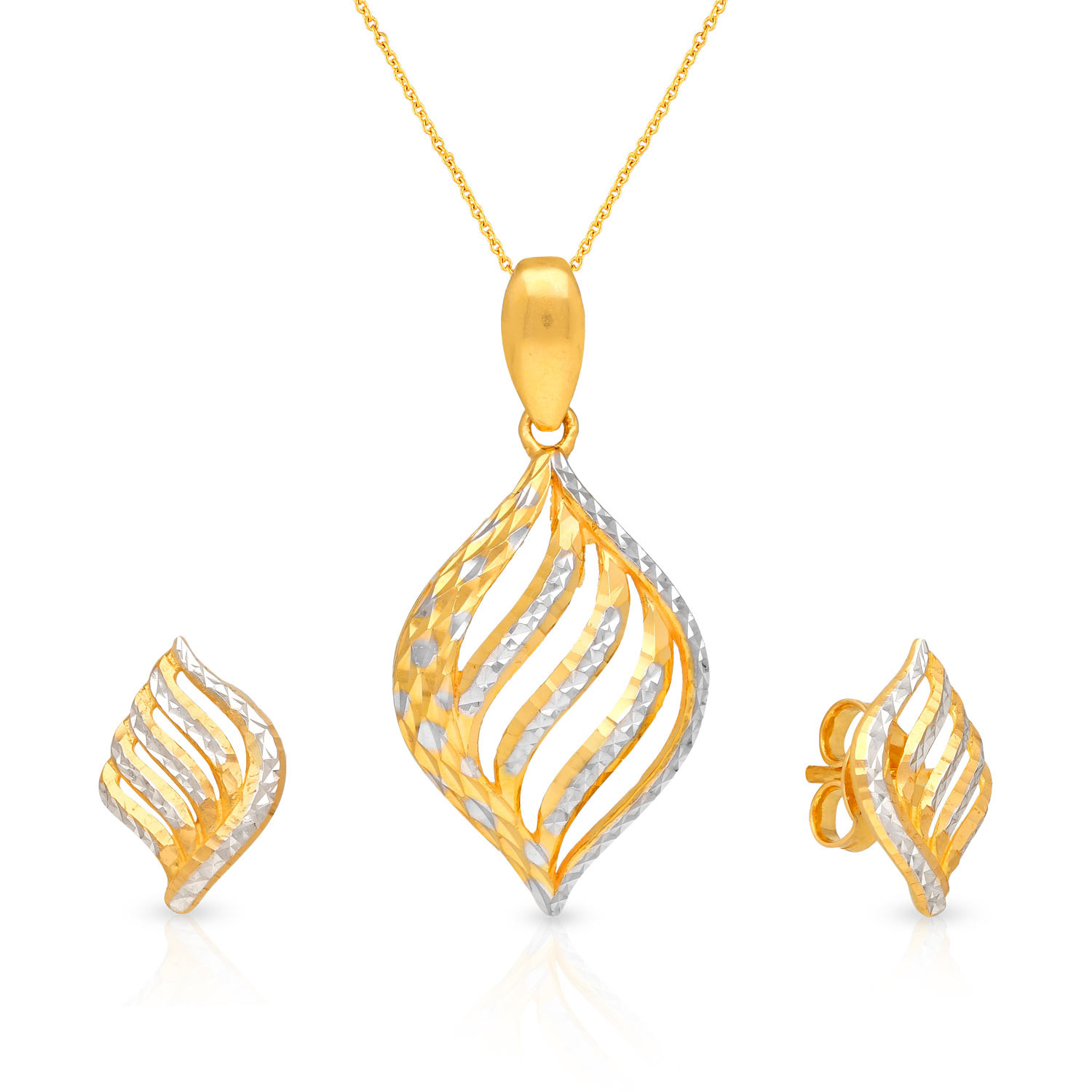 Buy Malabar Gold Pendant Set PSPD3320682 for Women Online Malabar Gold Diamonds