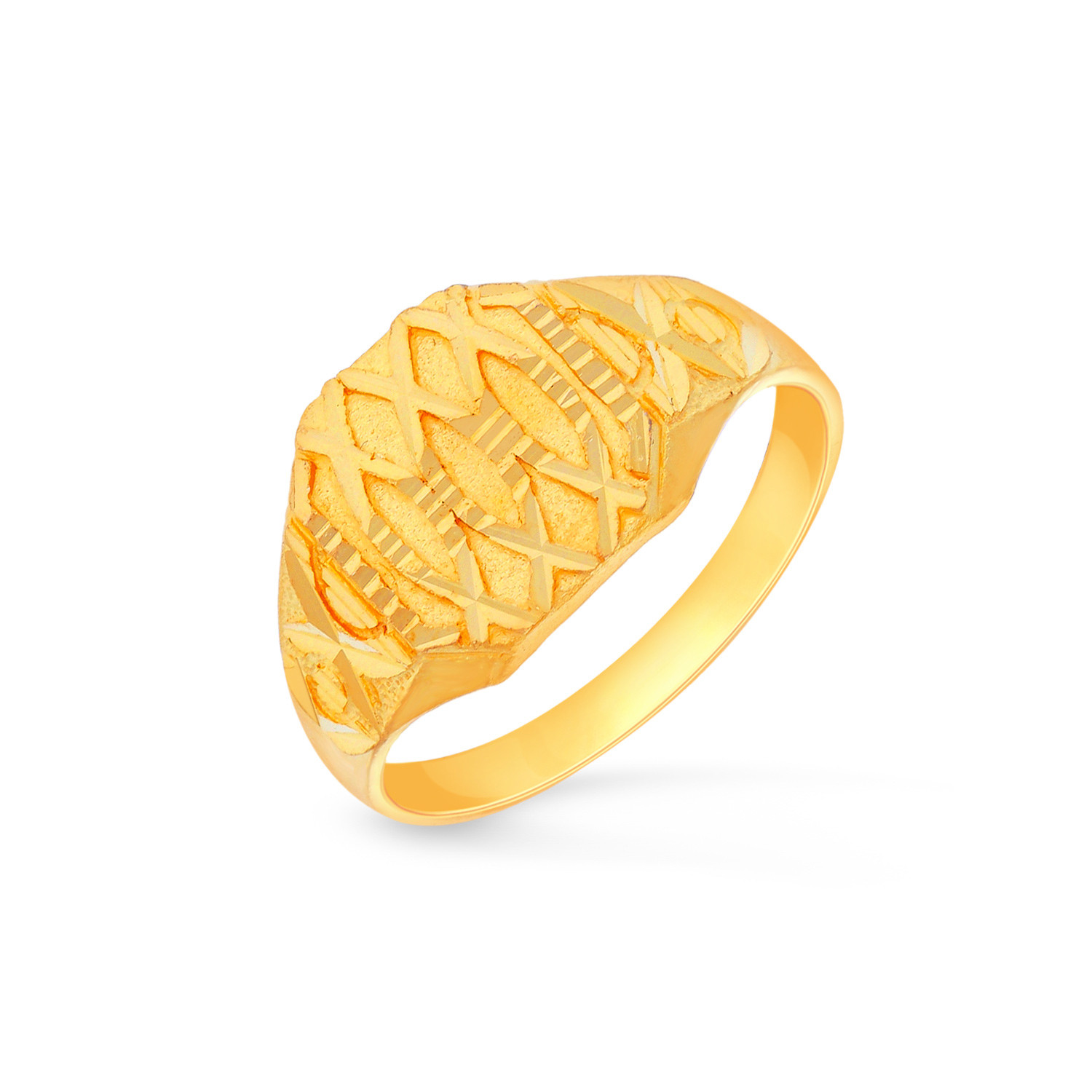 Buy Malabar Gold 22 KT Two Tone Gold Casual Ring for Men Online