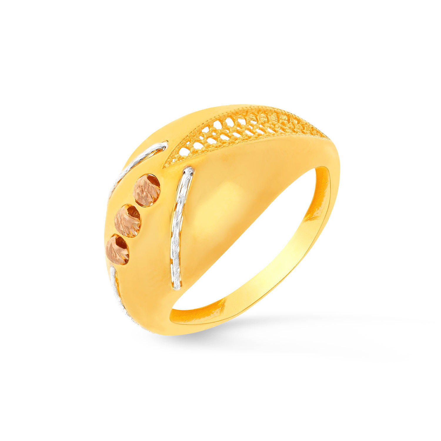 Buy MALABAR GOLD AND DIAMONDS Womens Gold Ring SKYFRDZ026 Size 14 |  Shoppers Stop