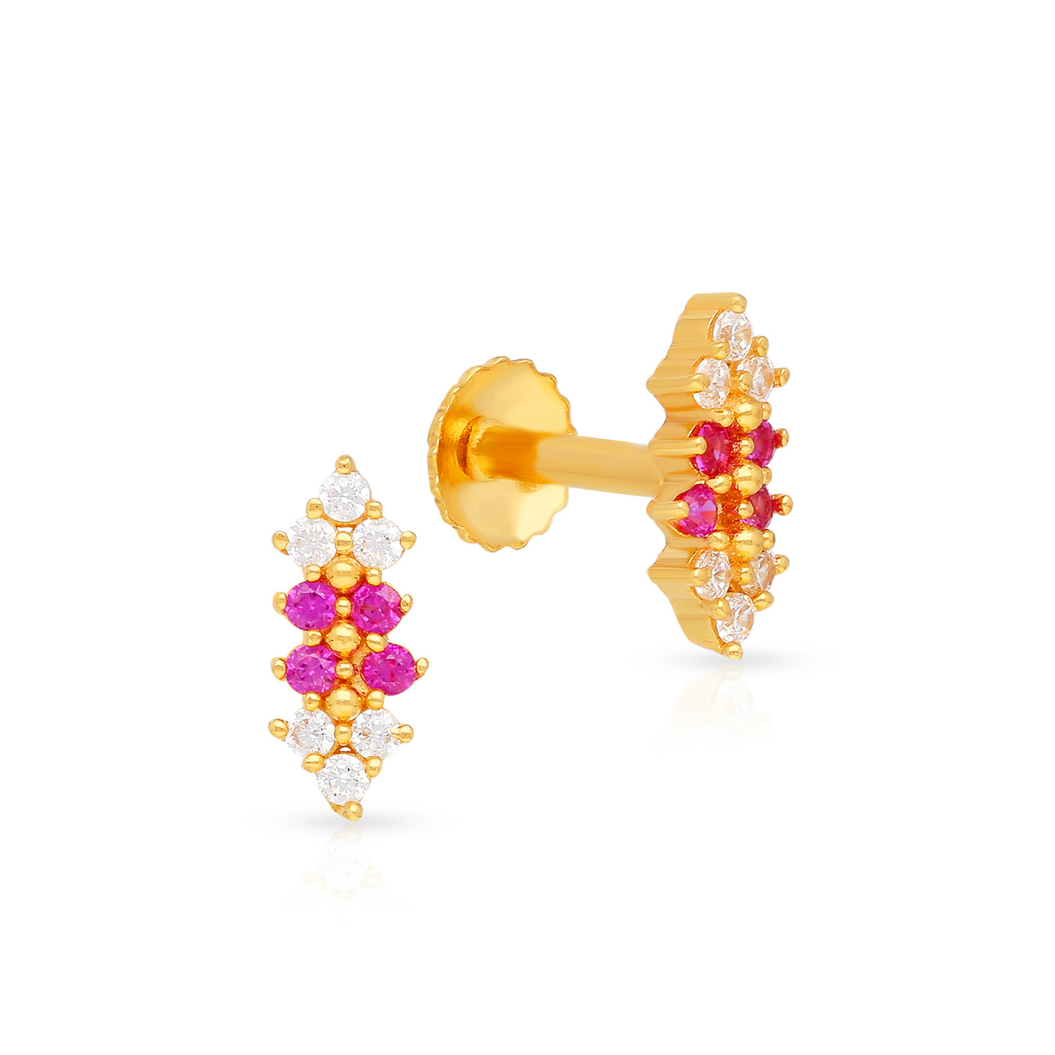 Malabar gold clearance ruby earrings