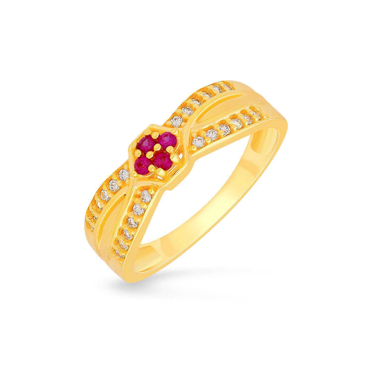 Buy MALABAR GOLD AND DIAMONDS Womens Precia Gold Ring - Size 11 | Shoppers  Stop