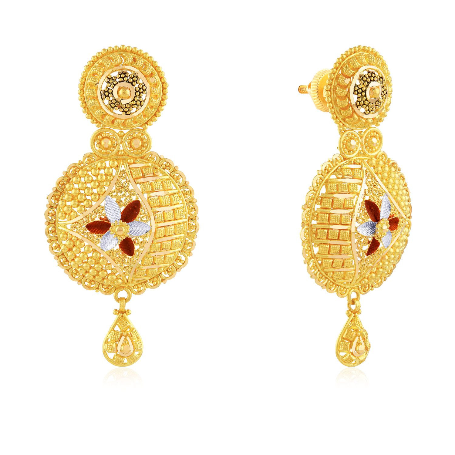 Malabar Gold Antique Jhumka  Jewellery Designs