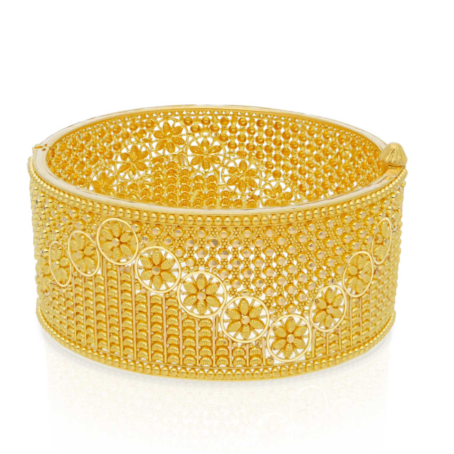 Buy Malabar Gold & Diamonds BIS hallmarked (916) 22k Yellow Gold Semi-Long  Tushi Necklace for women at Amazon.in