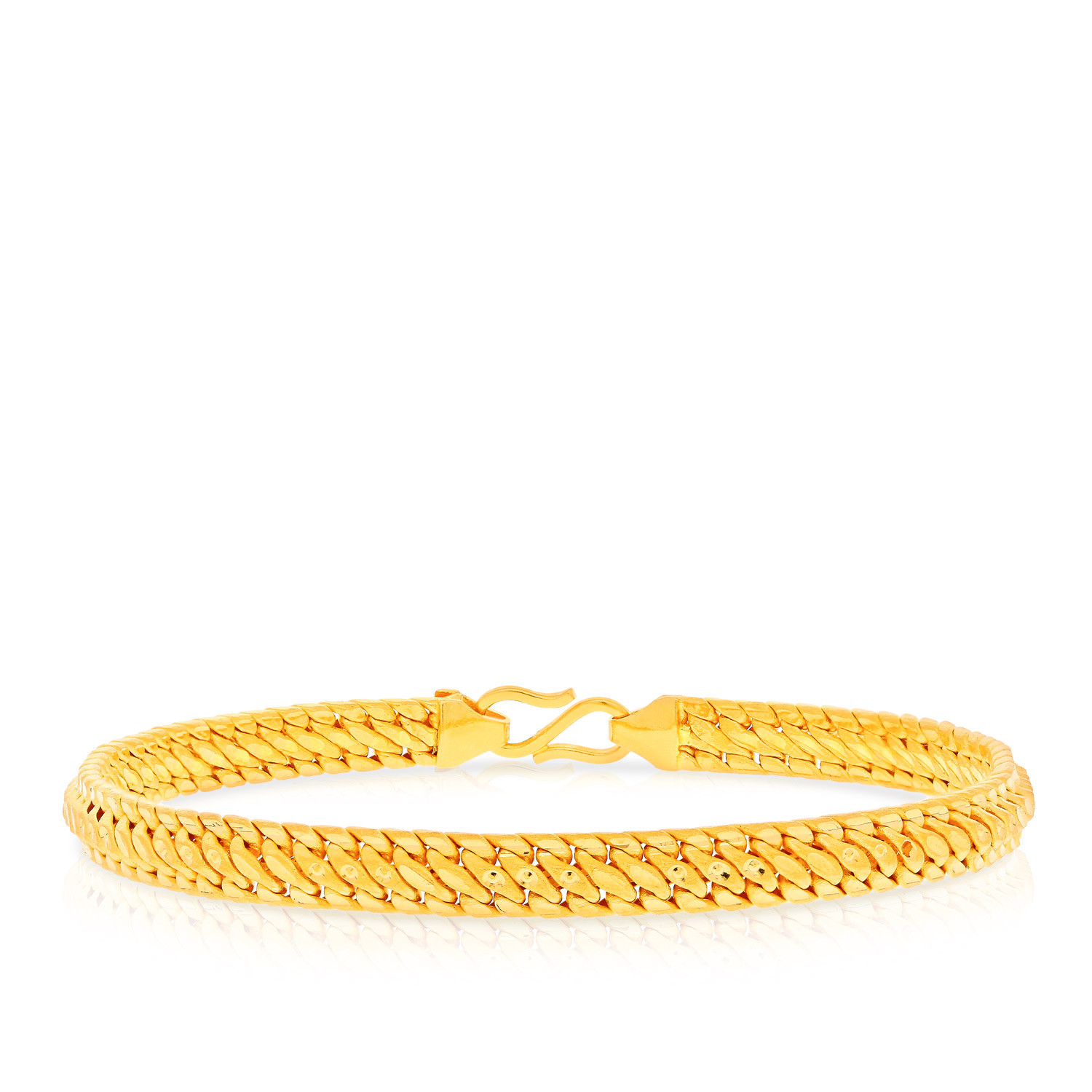 Stainless Steel 18K Gold Pvd Coated Diamond Cut Curb Chain Bracelet |  Wholesale Jewelry Website