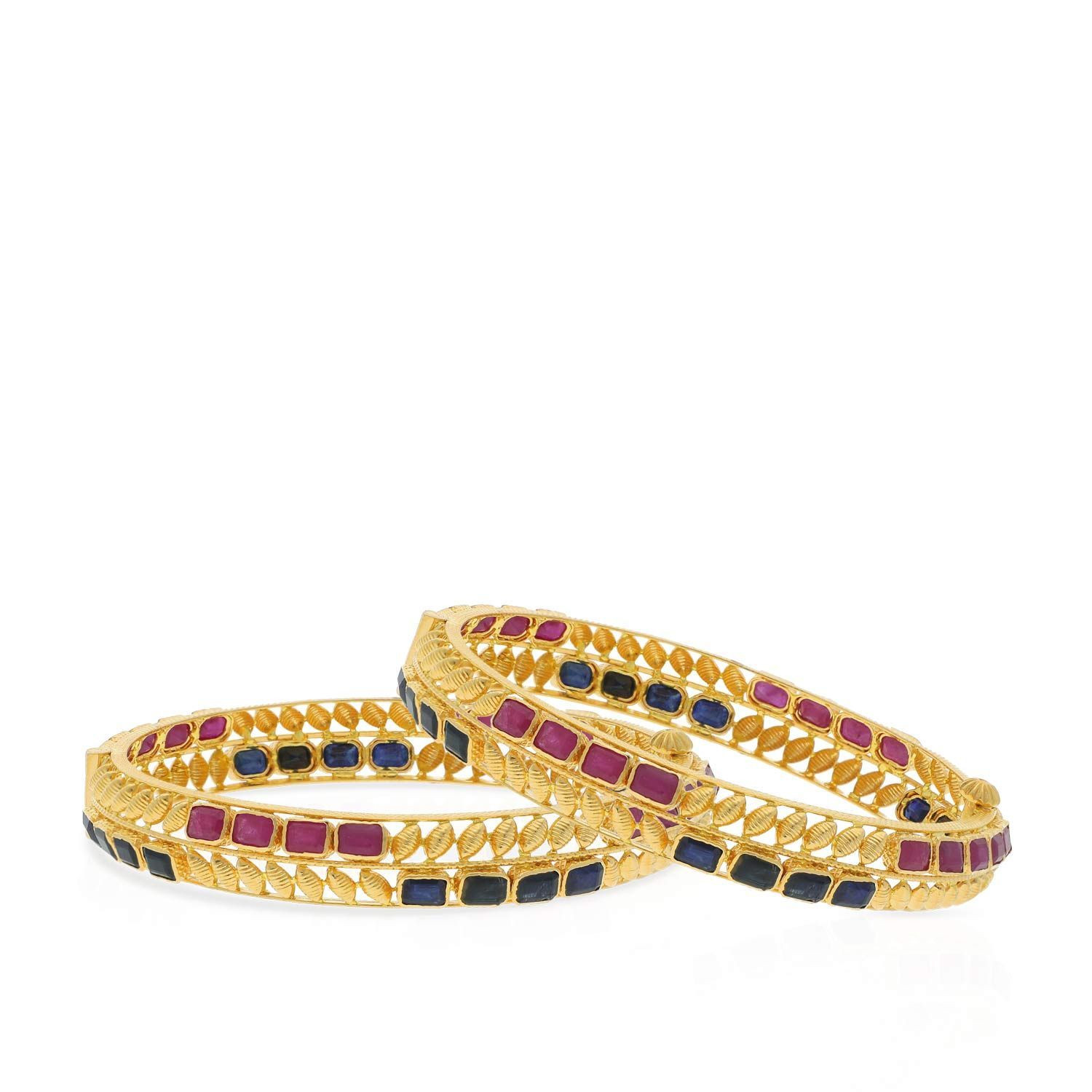 Ruby bangles malabar deals gold