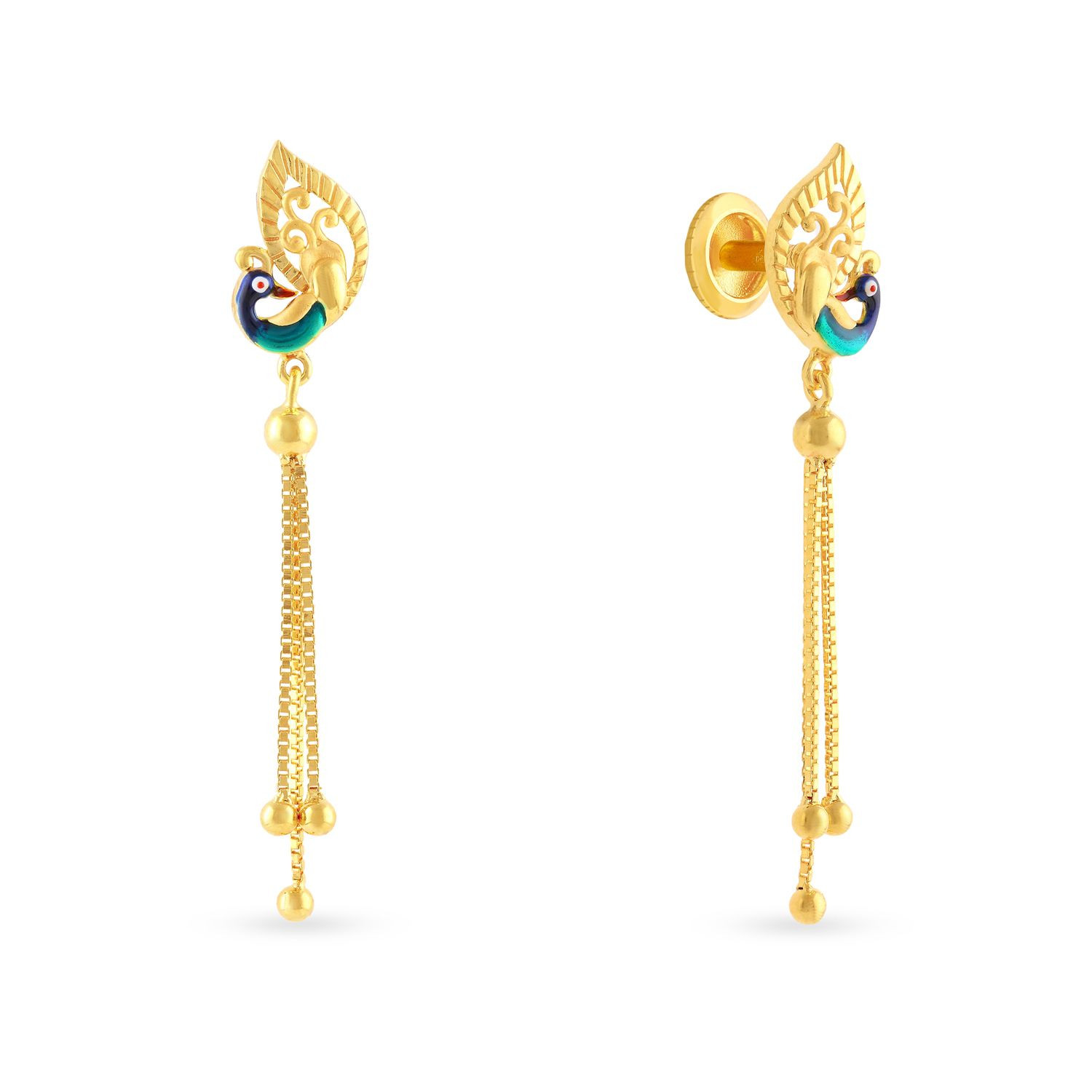 gold small bali earrings