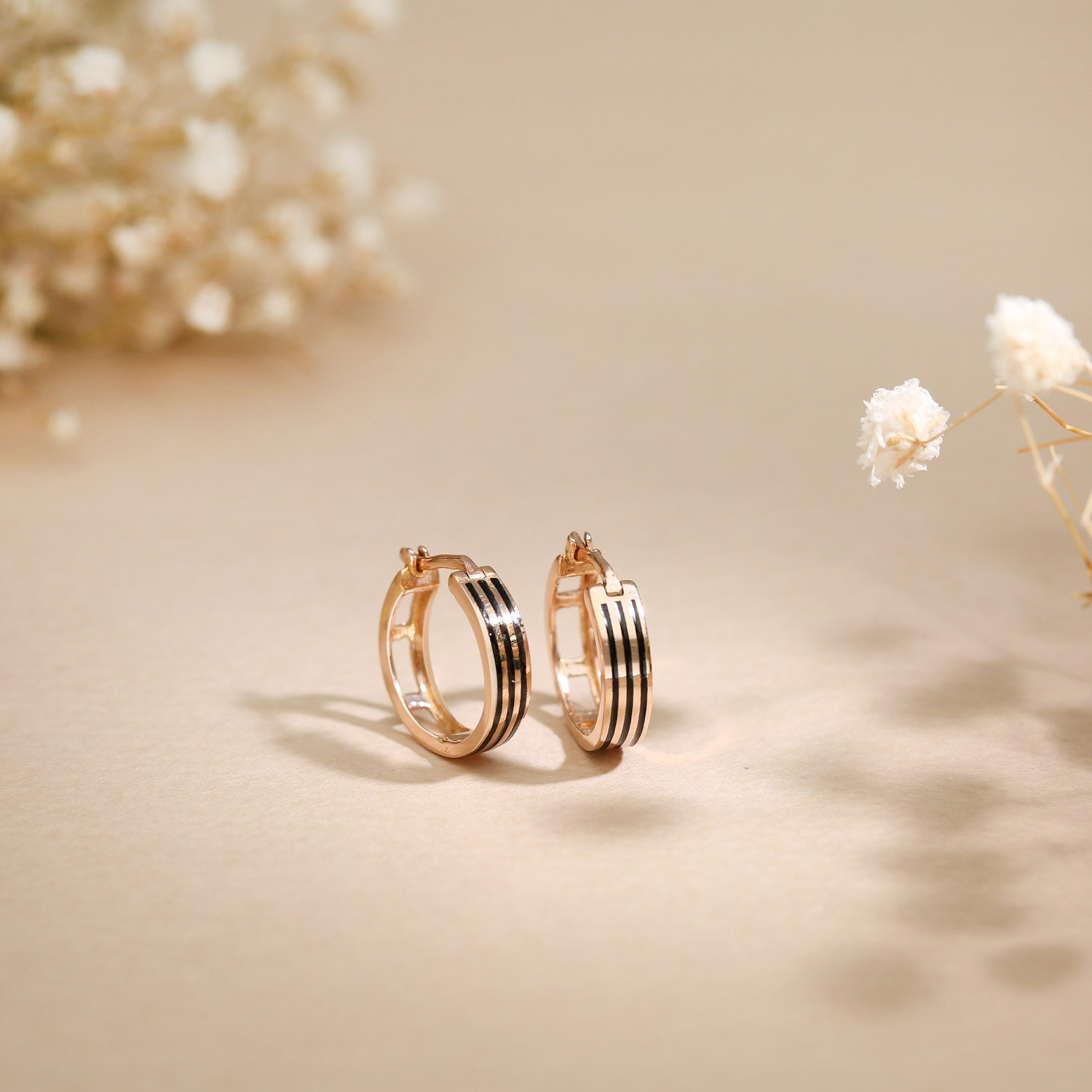 Buy Malabar Gold 18 KT Rose Gold Hoops Bali Earring for Women Online