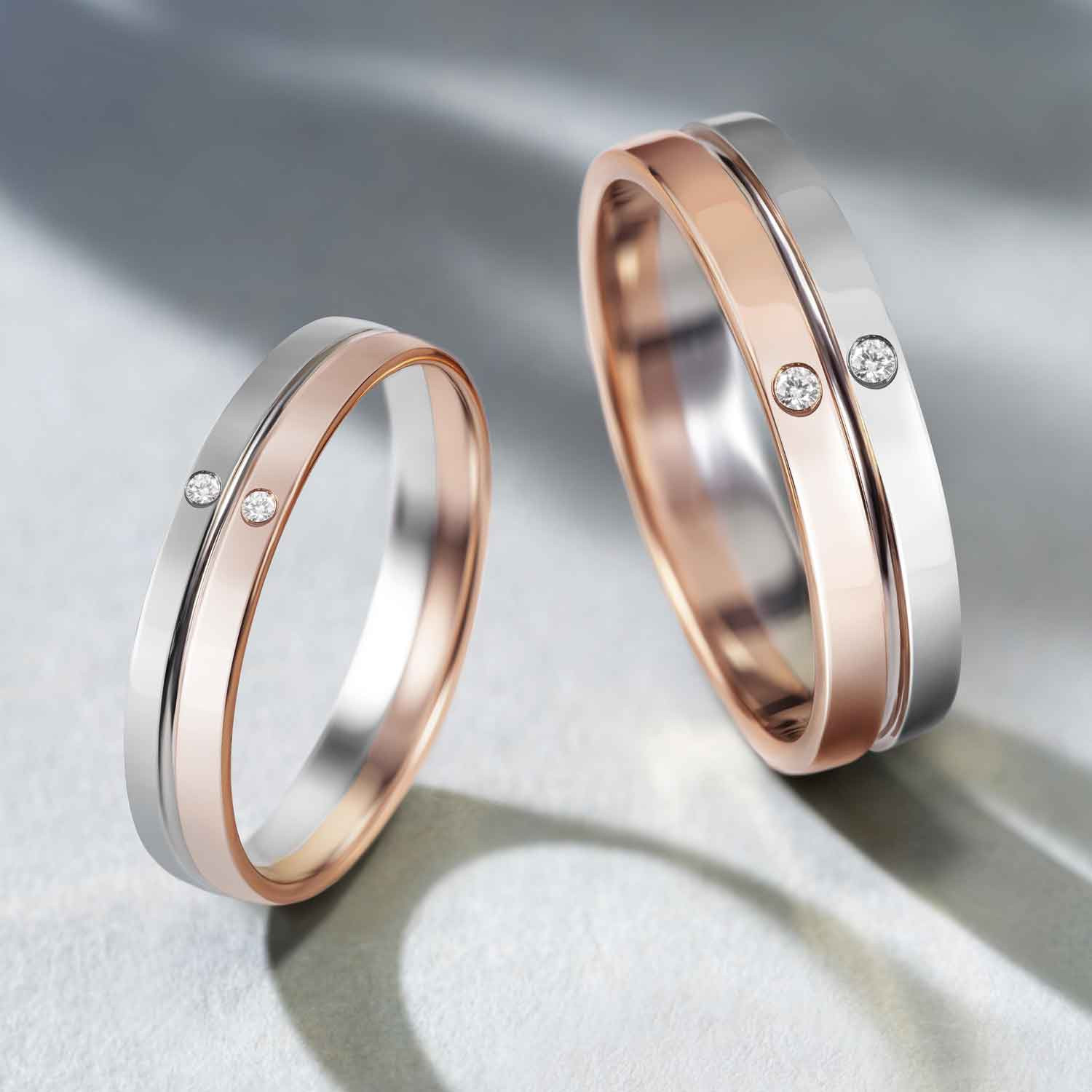 Buy Designer Platinum Couple Rings for Him & Her JL PT 536 Online in India  - Etsy