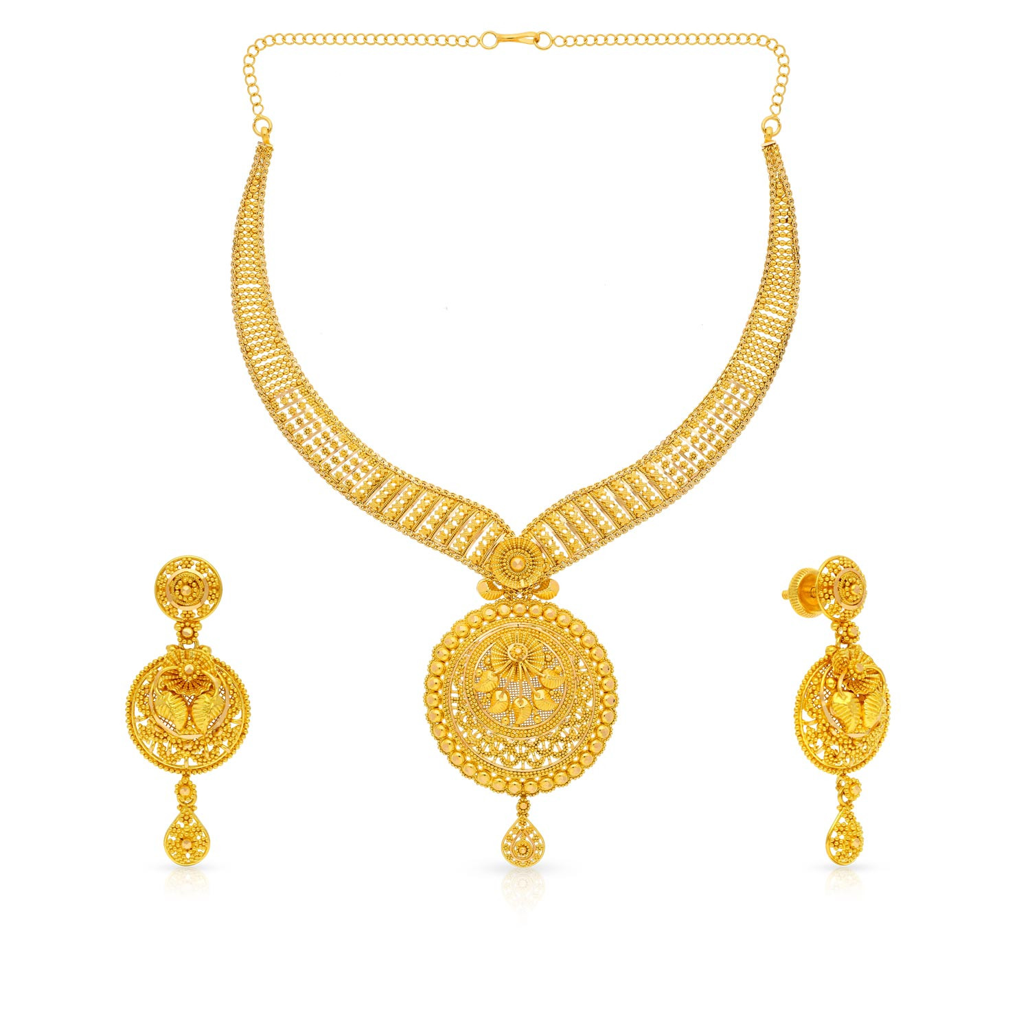Buy Malabar Gold Necklace Set NSUSNK9261822 for Women Online Malabar Gold Diamonds