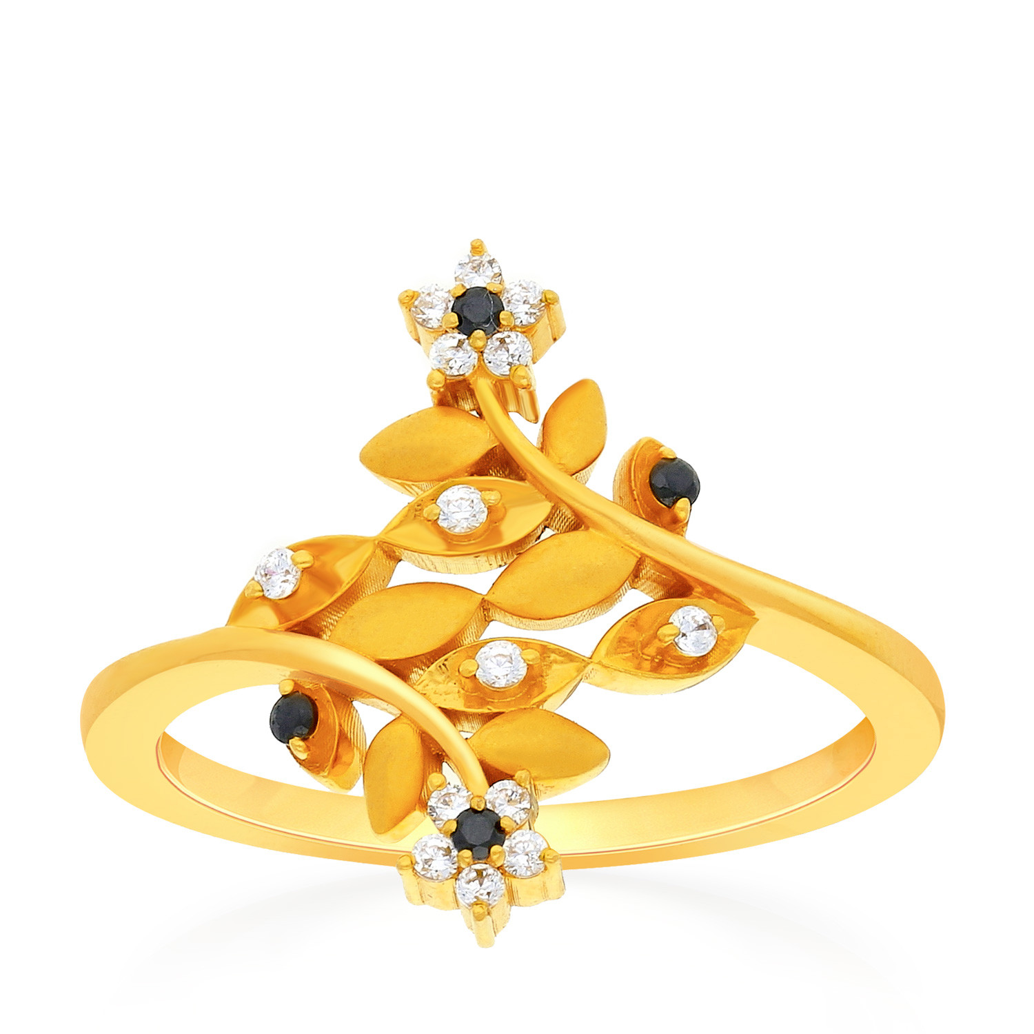 Malabar Daily wear gold rings designs | 18kt gold ring designs |Light  weight stone work gold rings💍 - YouTube