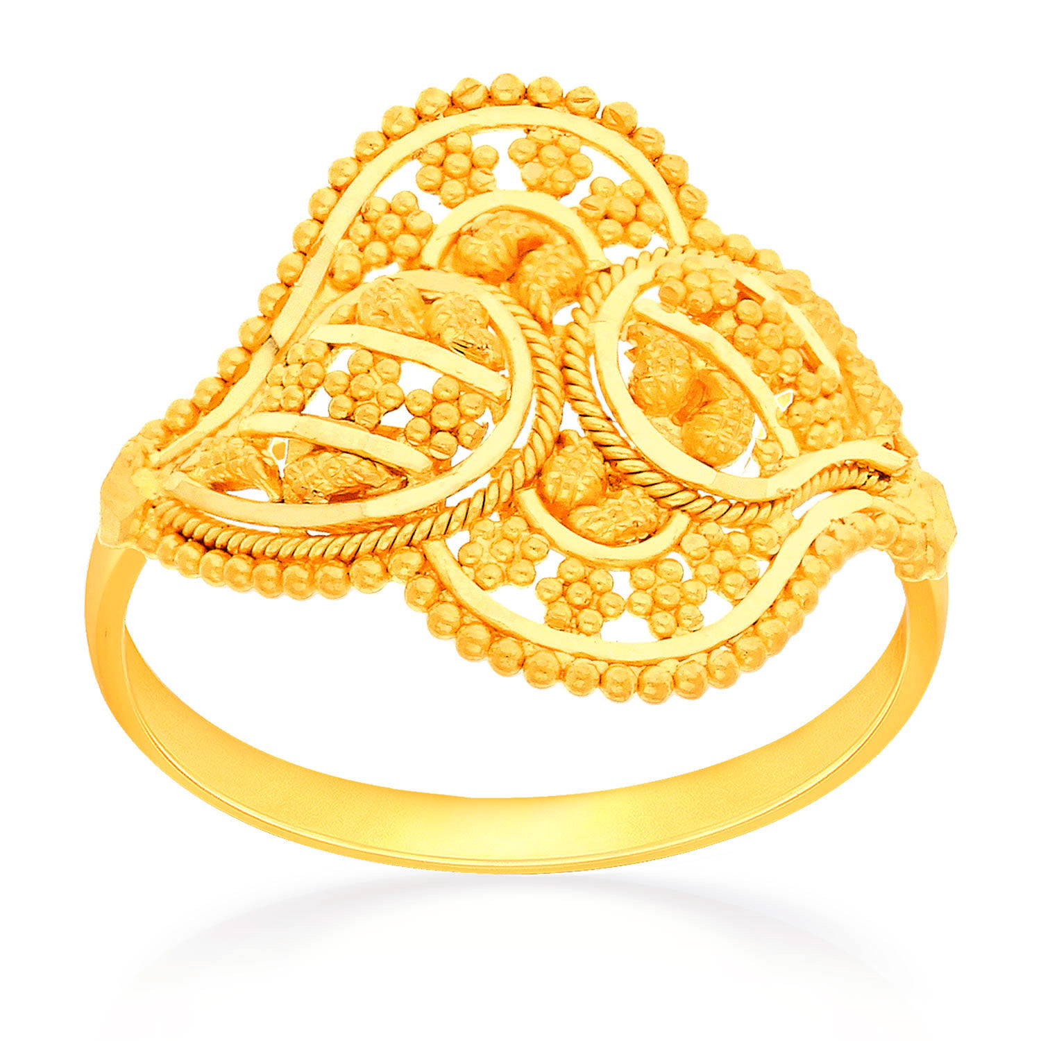 Malabar Gold & Diamonds 18k (750) Yellow Gold and Diamond Ring for Women :  Amazon.in: Jewellery