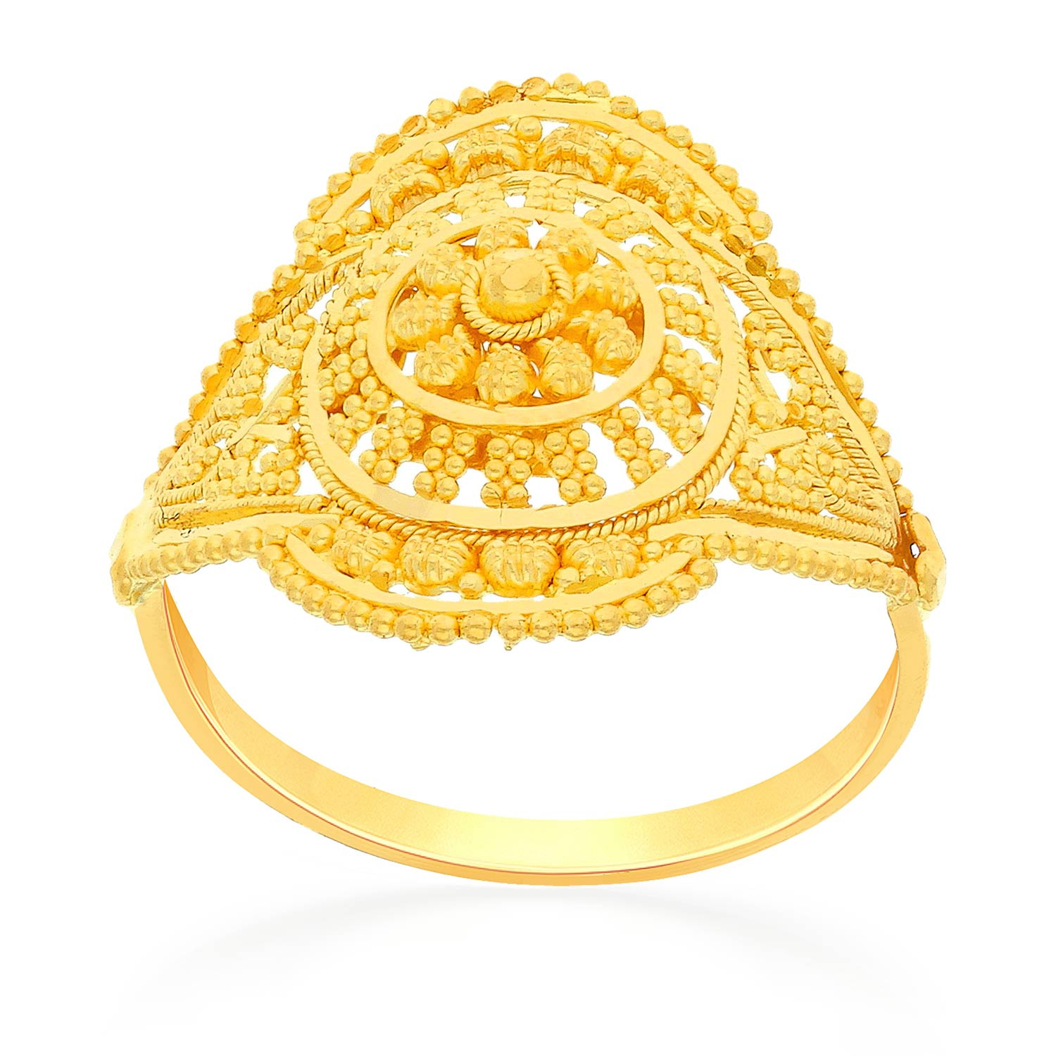 Buy Malabar Gold 22 KT Two Tone Gold Band Ring for Women Online