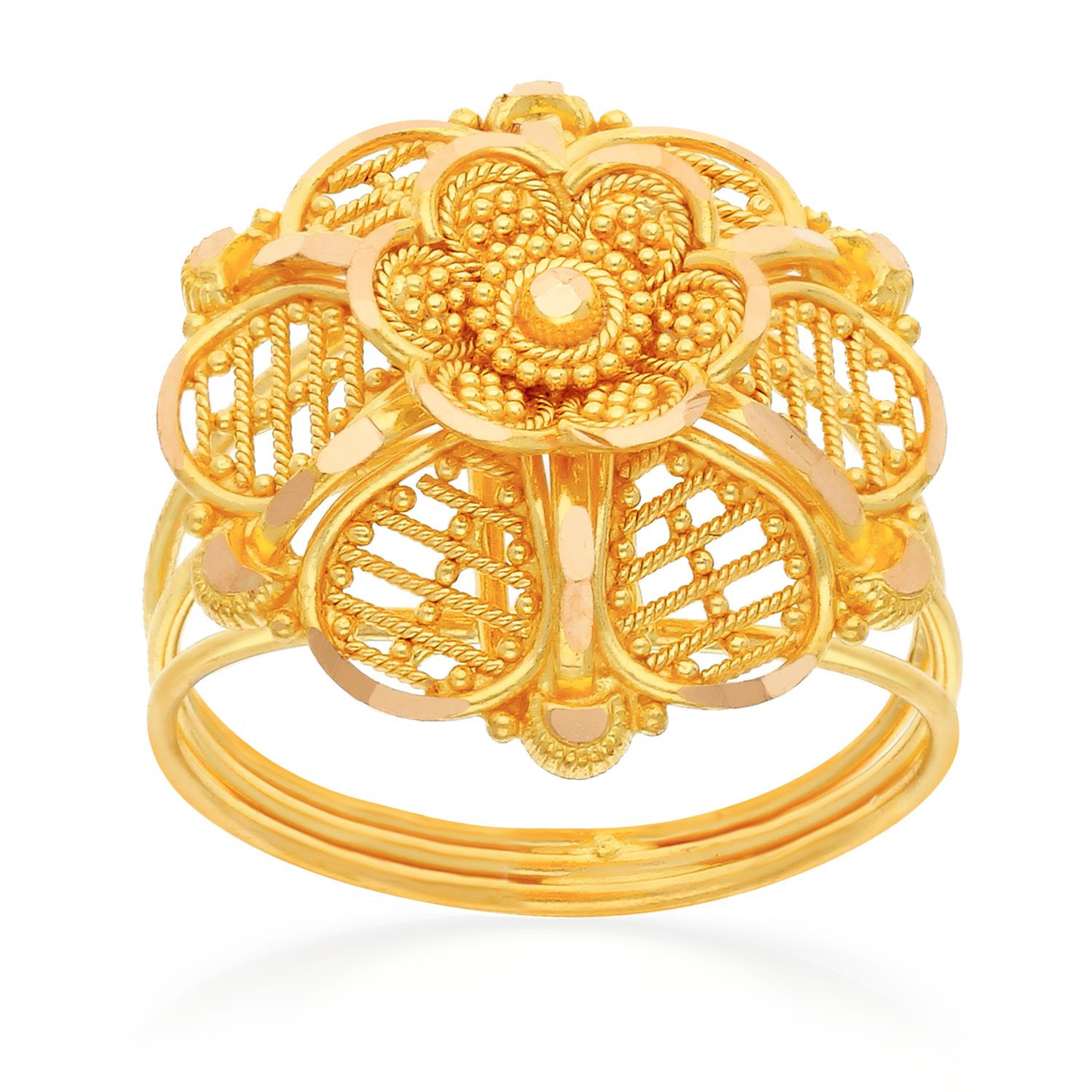 Buy Yellow Gold & Brown Rings for Women by Malabar Gold & Diamonds Online |  Ajio.com