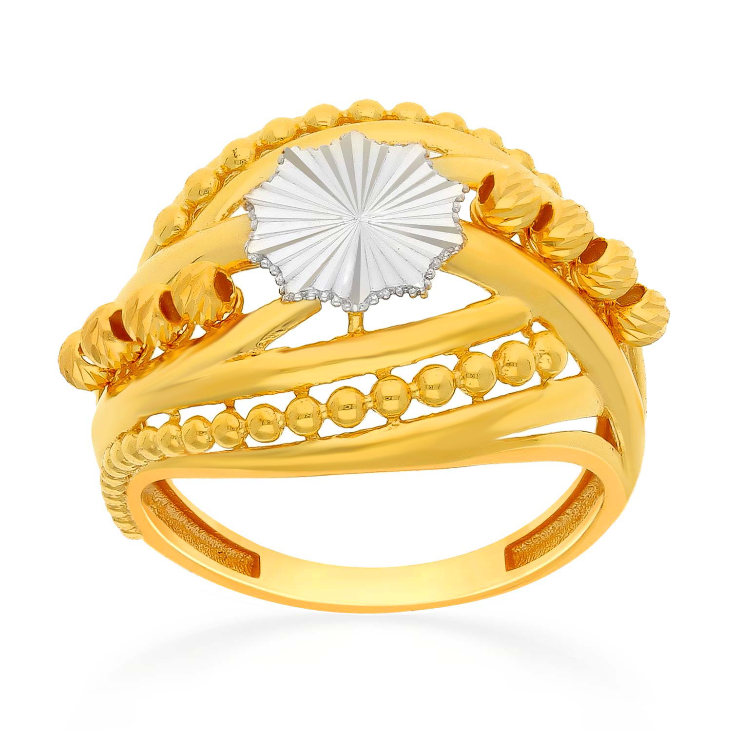 Malabar Gold and Diamonds 22 KT Yellow gold Casual Ring for Women, BIS  Hallmark 916 gold certified FRDZL24420_Y_10 : Amazon.in: Jewellery