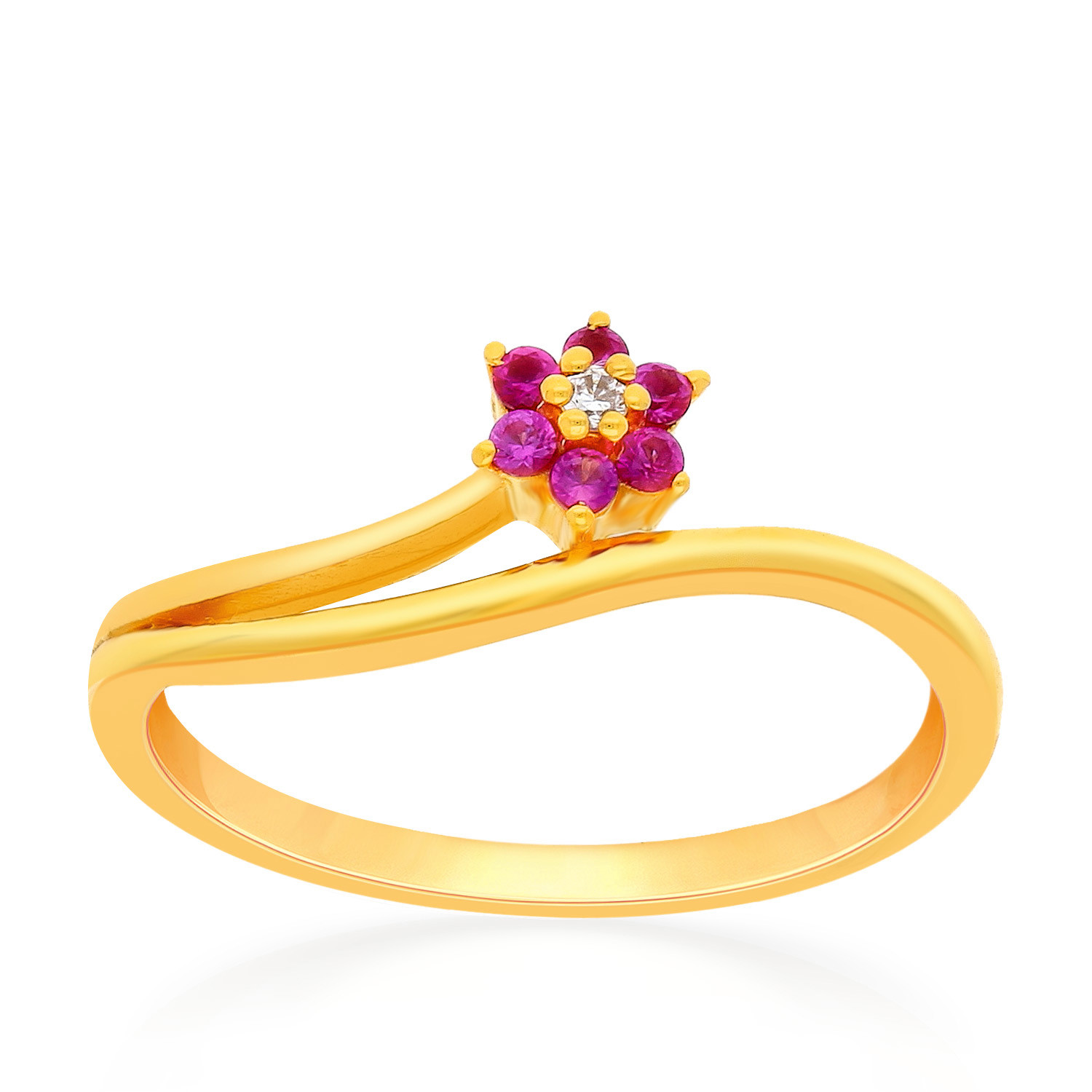 Buy Malabar Gold and Diamonds 22k Yellow Gold Geometric Ring Online At Best  Price @ Tata CLiQ