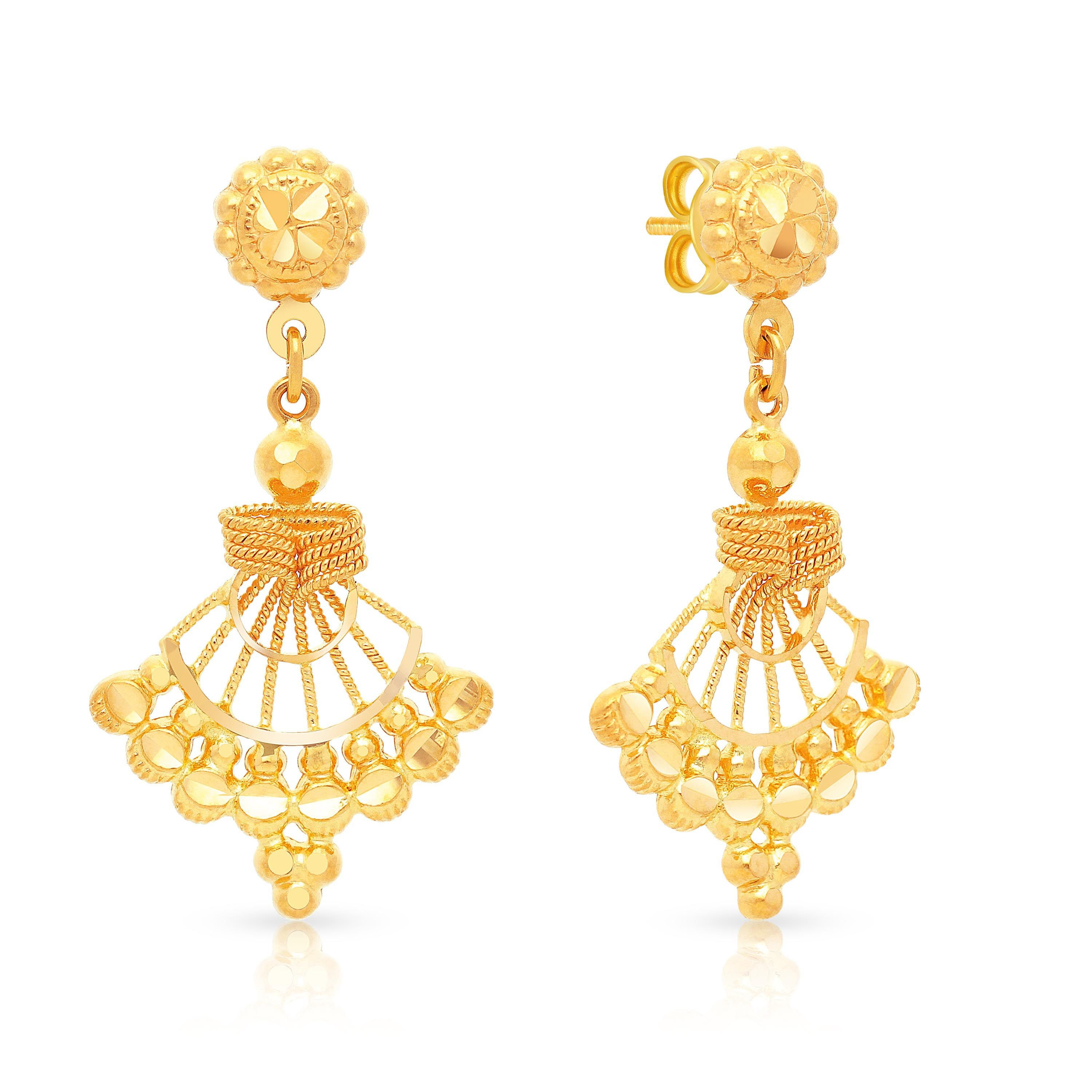 Buy Malabar Gold Earring USER010323 for Women Online | Malabar Gold ...
