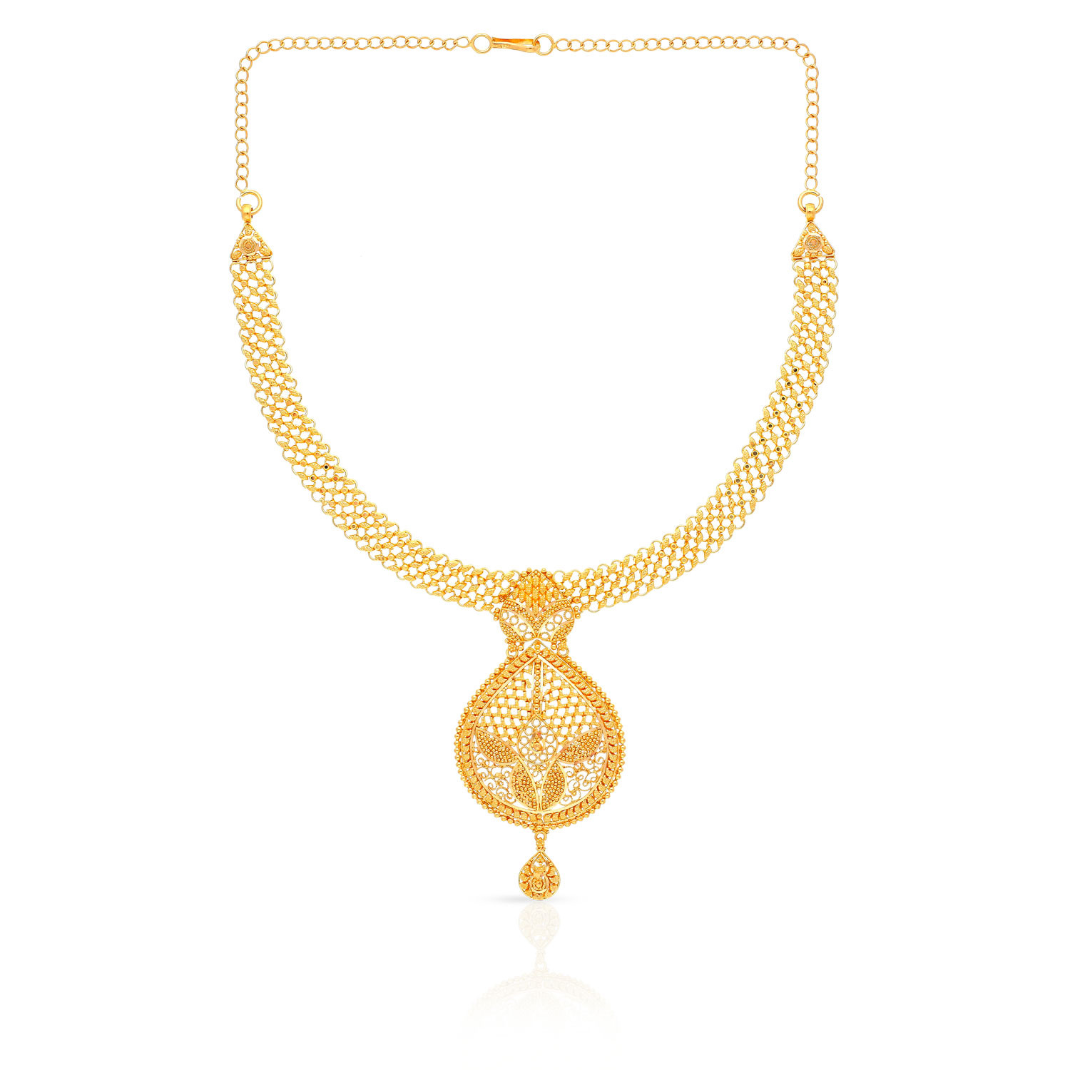 malabar gold short necklace designs