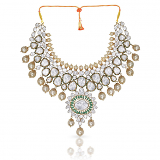 Mughal Dynasty Era Uncut Diamond Gold Choker NEERBVA001