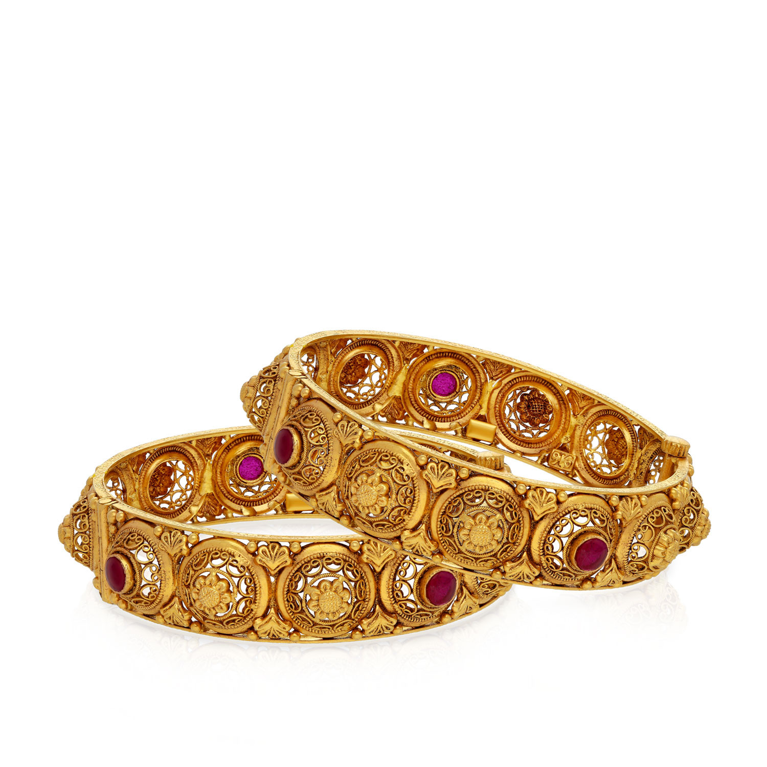 Ethnix Gold Bangle Set BSUSBNNKANC46306_A
