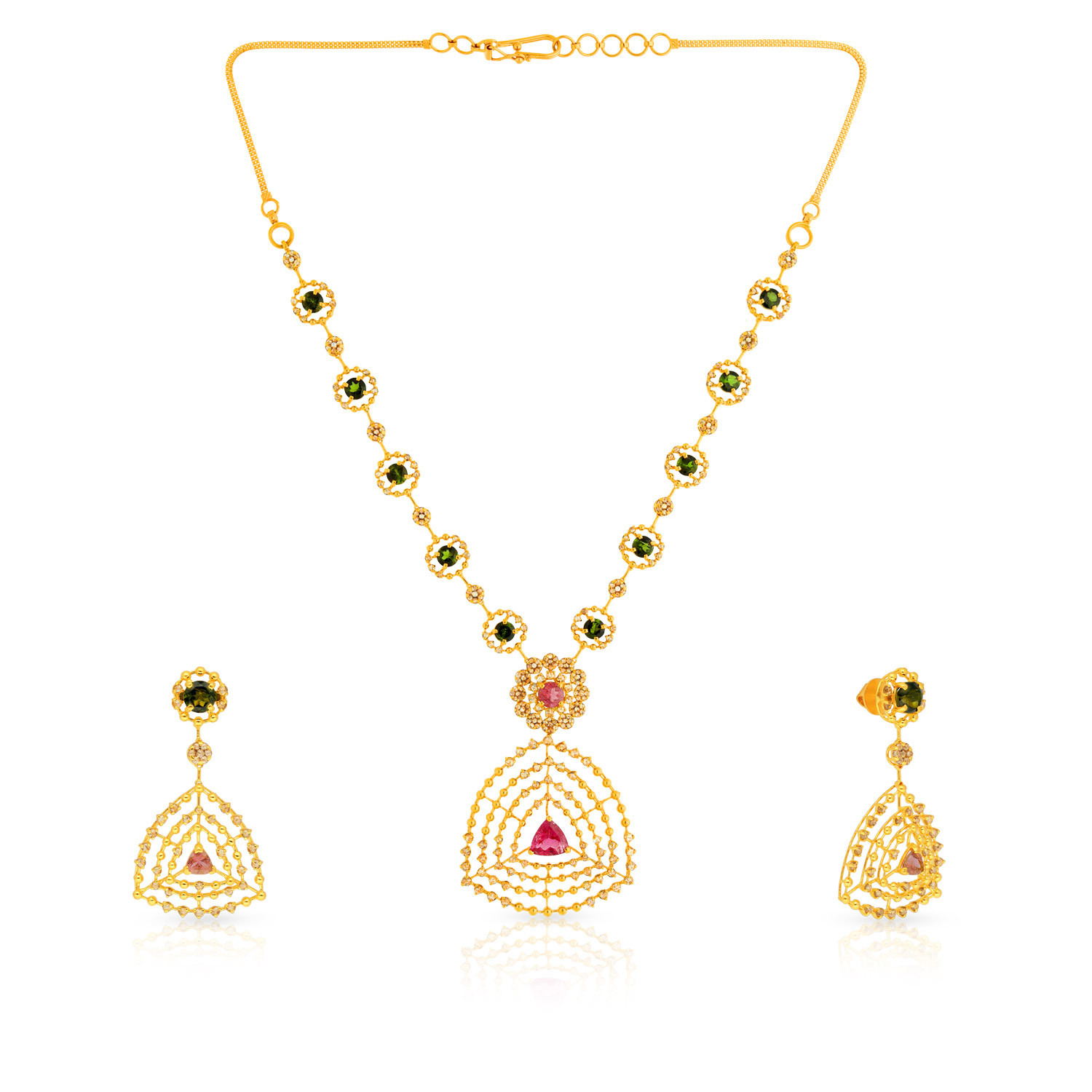 Era Uncut Diamond Necklace Set NSERGGEN191NK2