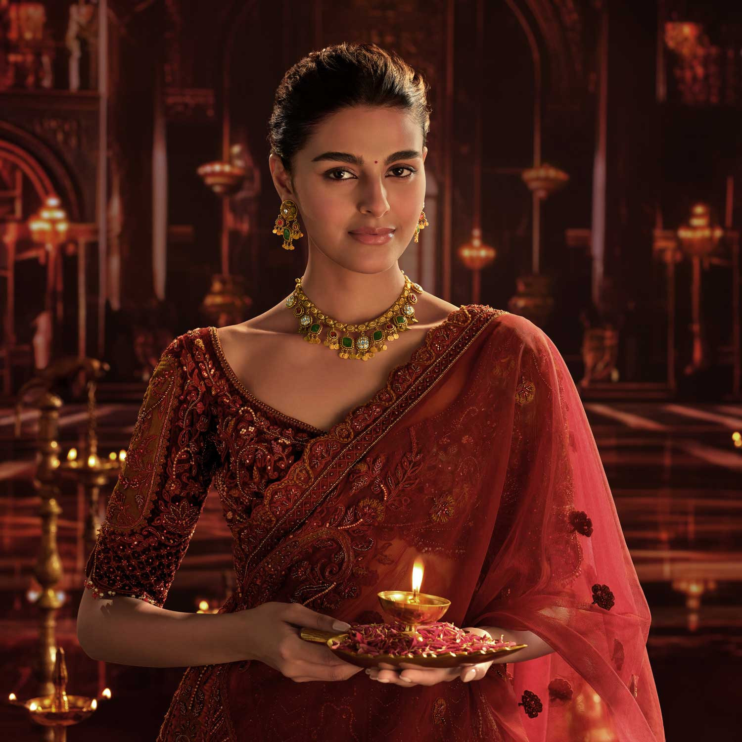 Ethnix Gold Necklace Set NSNKANC47088