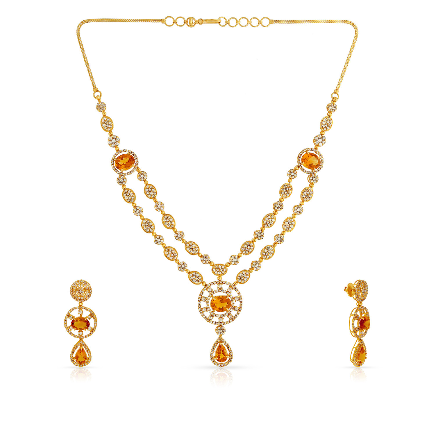 Era Uncut Diamond Necklace Set NSETRCREG009NK2
