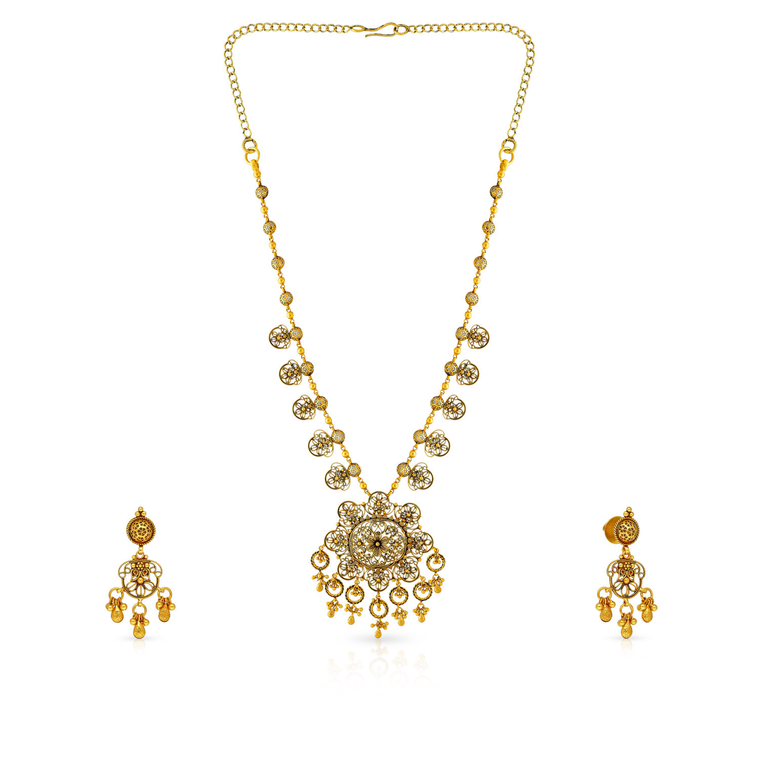 Divine Gold Necklace Set NSUSNK-245386