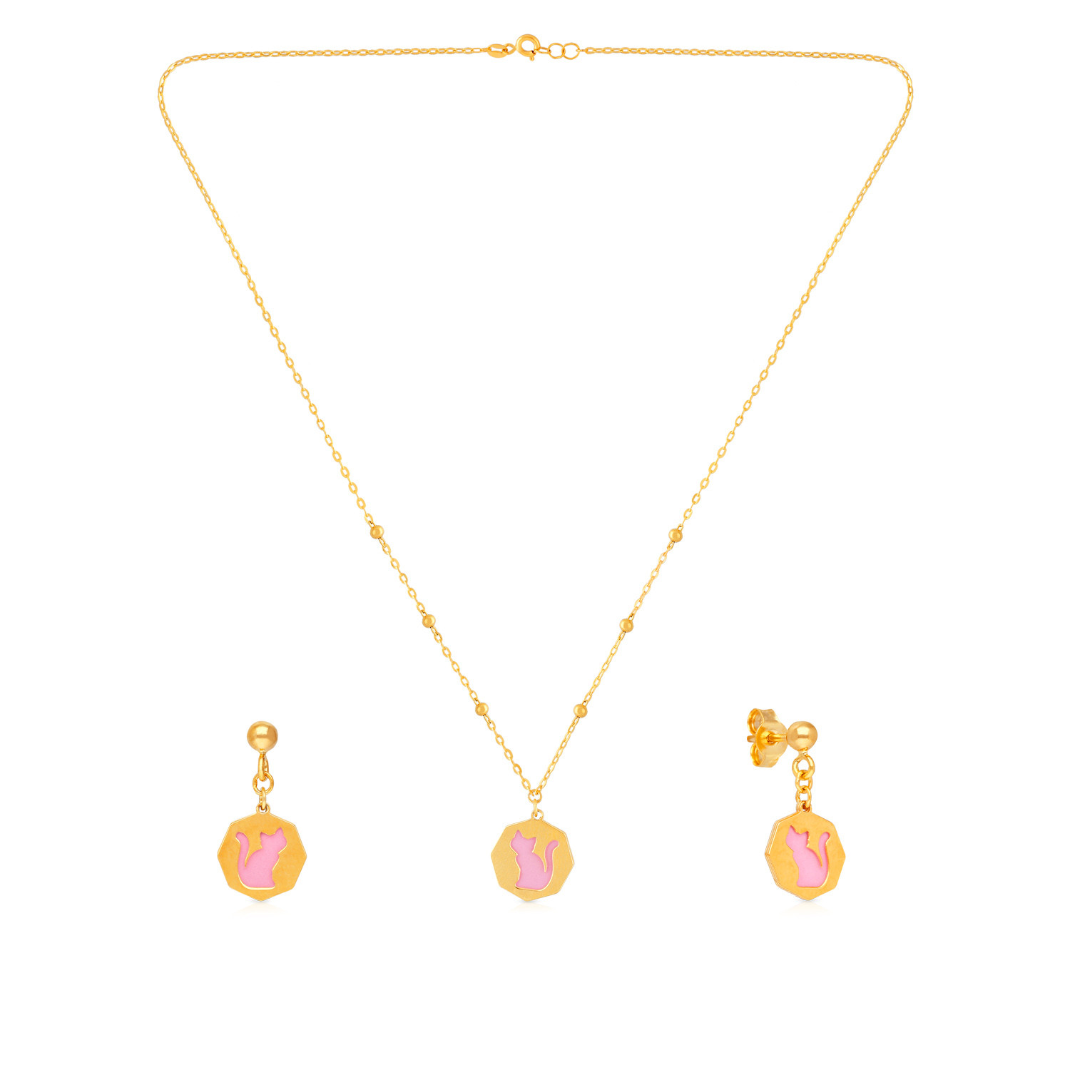 Starlet Gold Necklace Set NSUSSLNK159