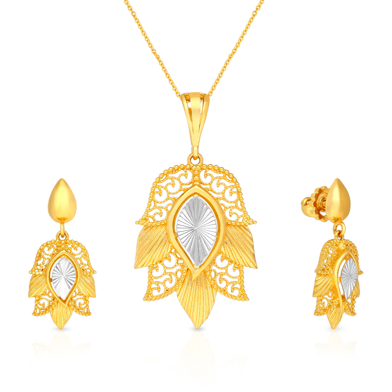 Malabar Gold Pendant Set PSFRPN187