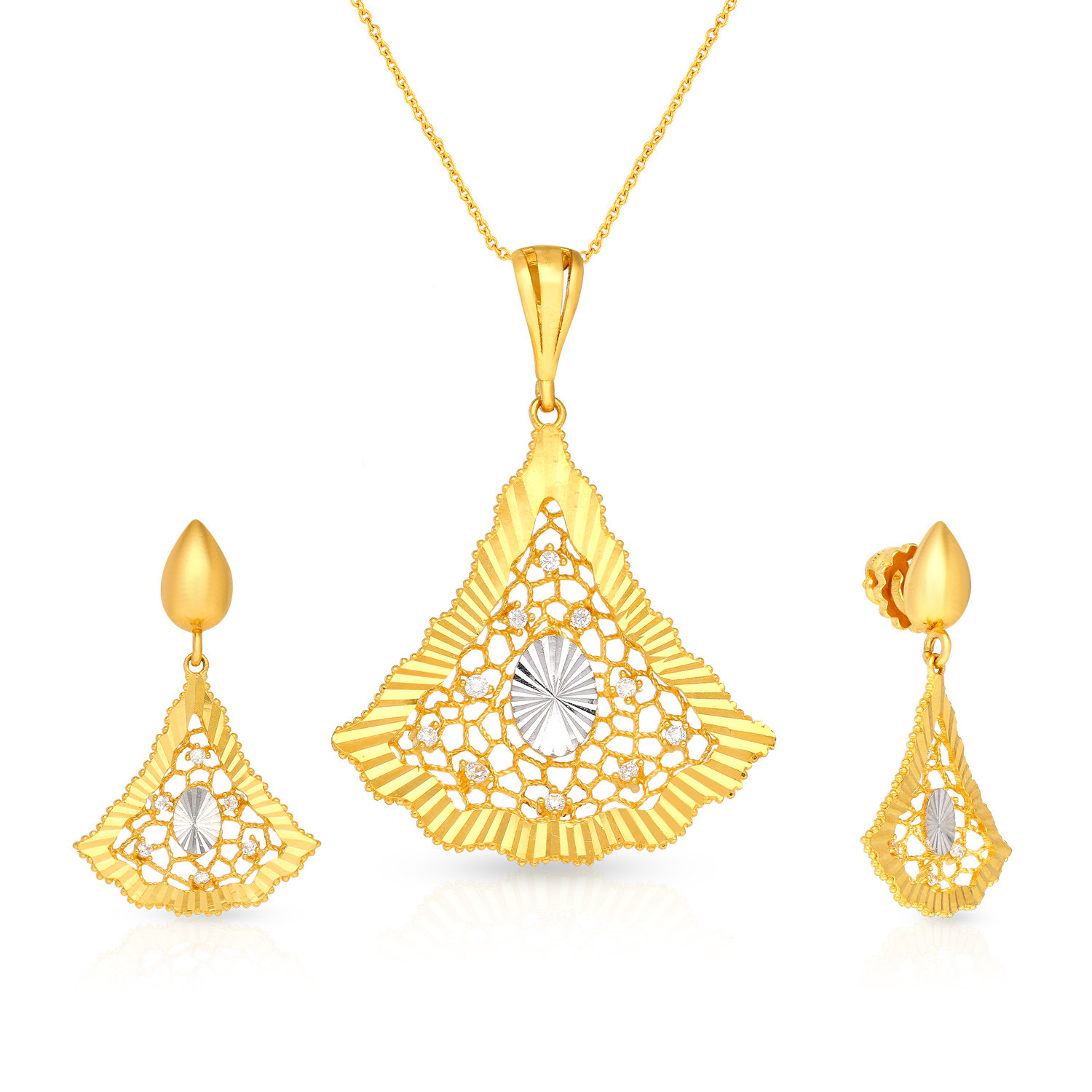 Malabar Gold Pendant Set PSFRPN315