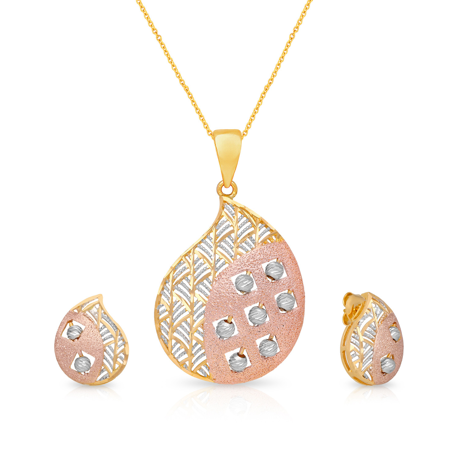 Malabar Gold Pendant Set PSUSNVPNBL5014