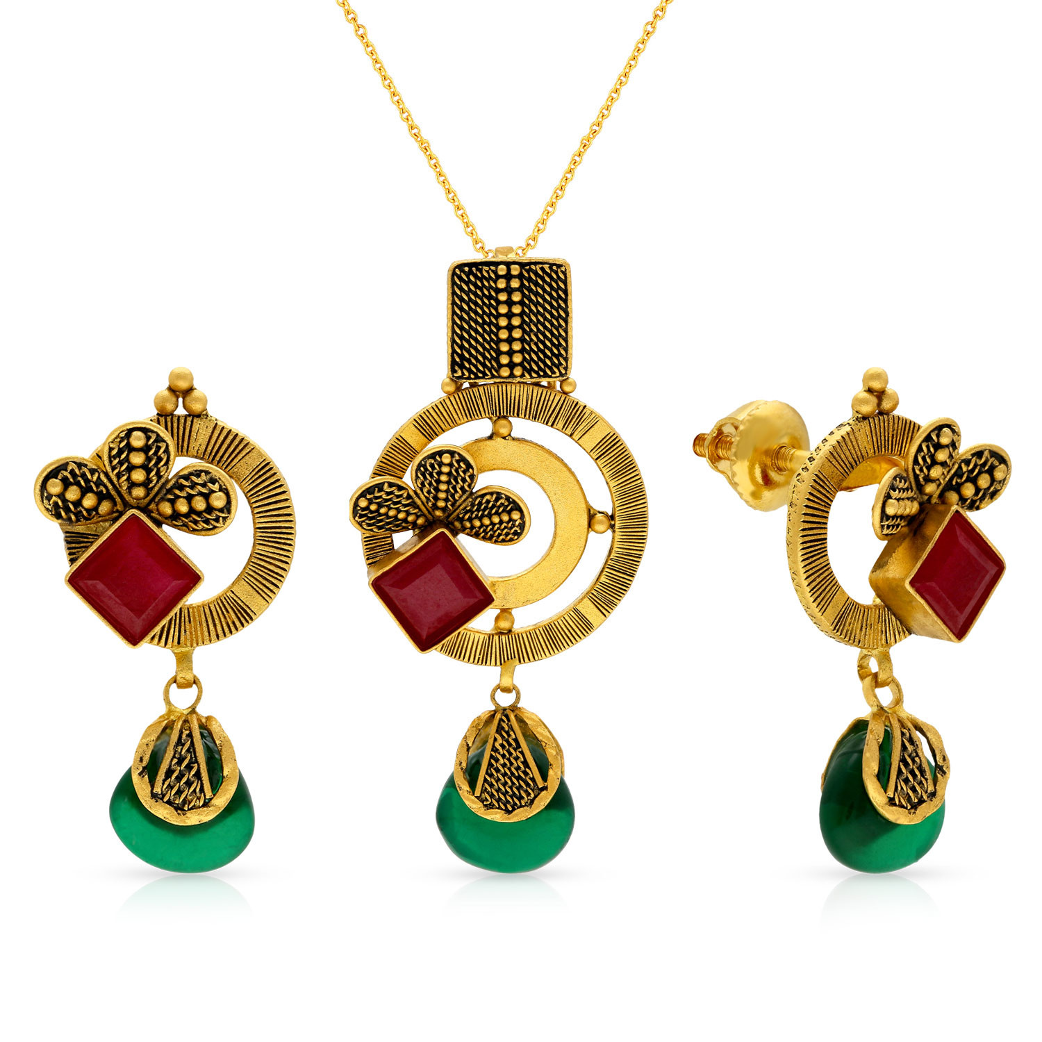 Ethnix Gold Pendant Set PSUSPDANC46587