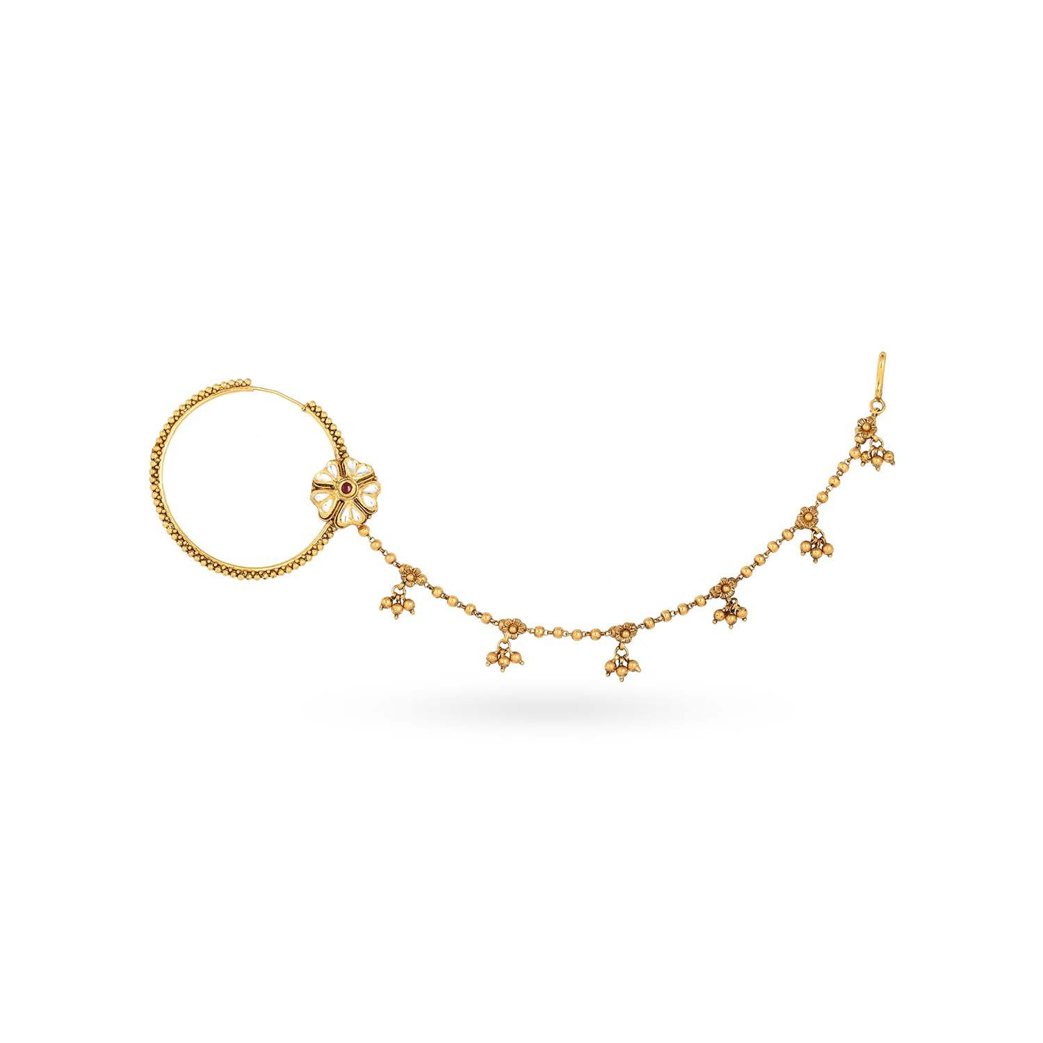 Punjabi Bride Ethnix Gold Nosepin CTGEANKDRCA002